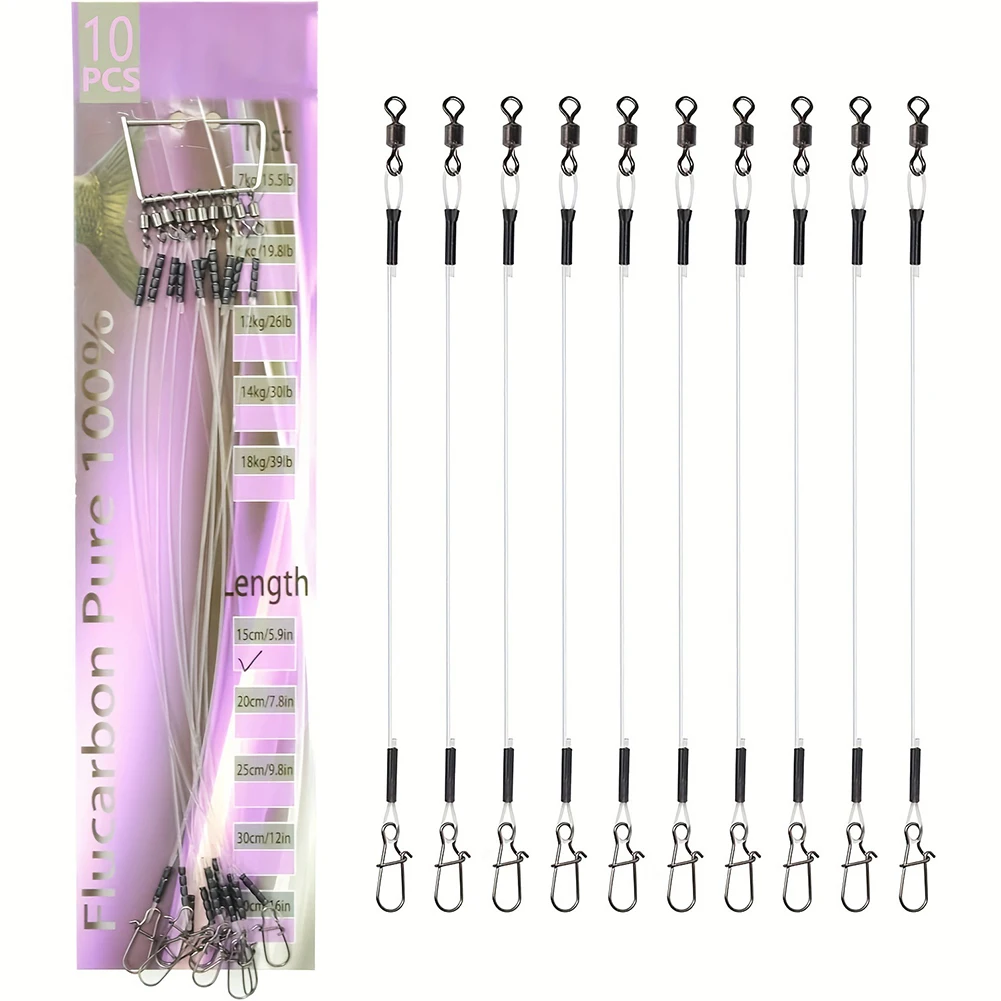 Флюороуглеродные рыболовные поводки с вертлюгами Fastlock предназначенные для