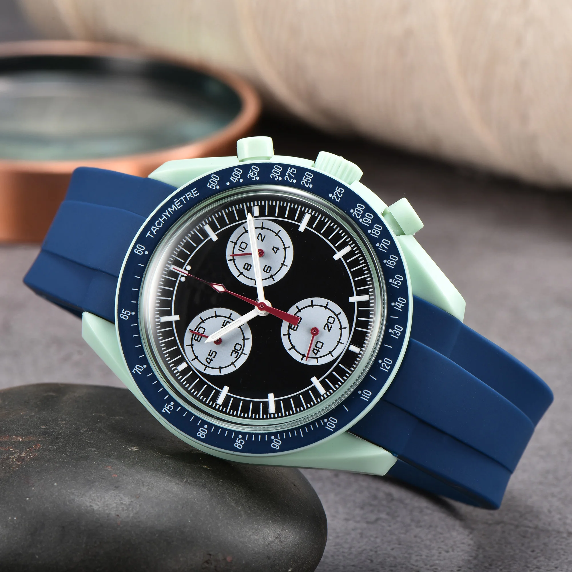 

New Couple Watch Multifunction Plastic Case Weight Moon Watches For Men swatch Ladies Business Chronograph Explore Planet Clock