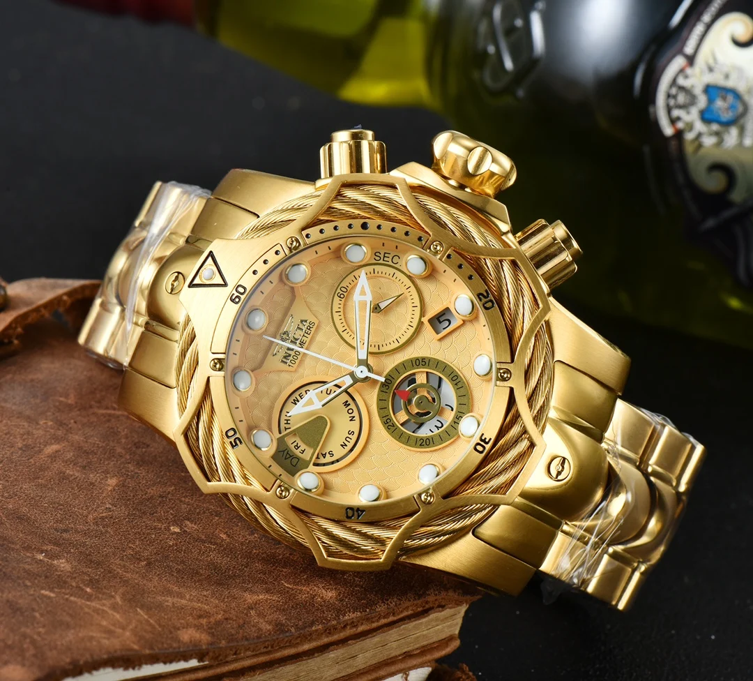 Часы наручные мужские с большим циферблатом многофункциональные спортивные в