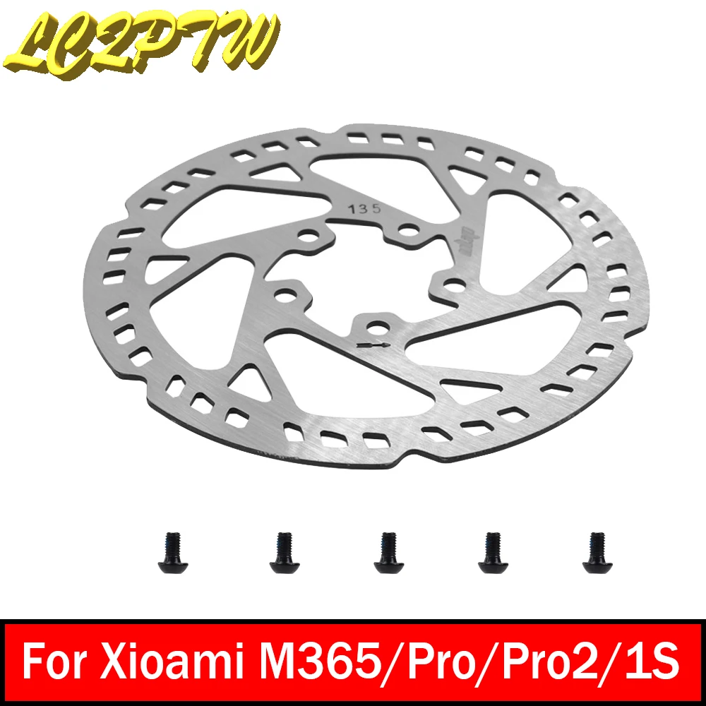 

135mm Brake Disc Stainless Steel 5 Hole Brake Disc with 5 Screws for Xiaomi M365 Pro Pro2 M365 MI 3 Electric Scooter Disk Brake