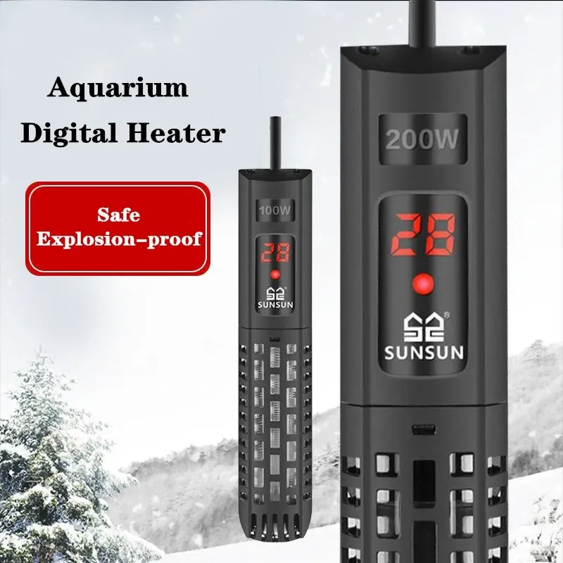 Аквариумный нагреватель погружной автоматический термостат воды в аквариум с