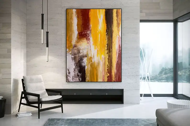 

Handmade Bright Abstract Original Oil Painting On Canvas Extra Large Artwork Contemporary Art Modern Home Decor Frameless