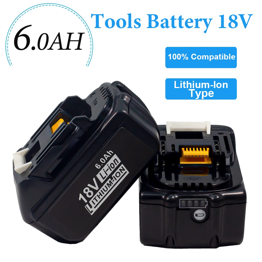 

New 18V 6.0Ah Oplaadbare Vervangende Batterij Voor Makita 18V Power Tools Batterij Li-Ion 18650 Geschikt BL1840 BL1850 BL1860B