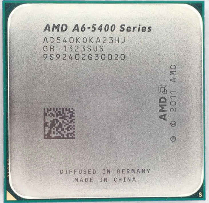 

Используйте AMD A-Series A6-5400 A6 5400K 3,6 ГГц 65 Вт двухъядерный процессор Socket FM2