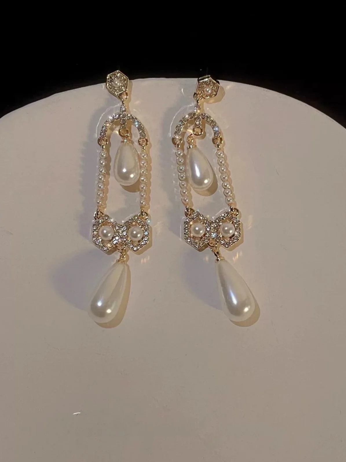 Элегантные жемчужные серьги Angel Bell French sle Palace Sle длинные высококачественные