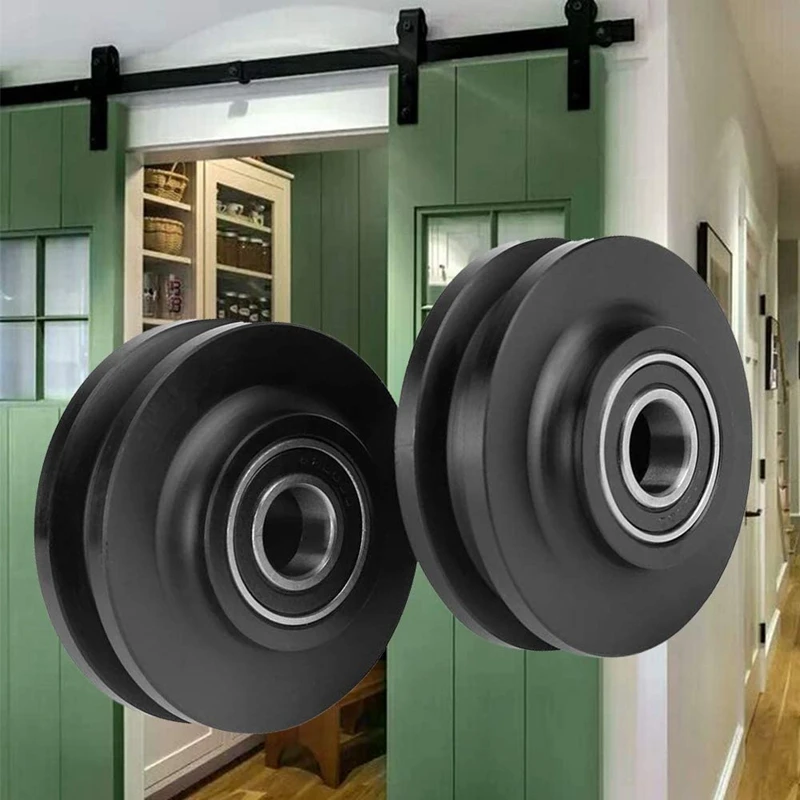 Ролик для раздвижных дверей шкафов 2 шт. больших нагрузок ролик окон Тихая