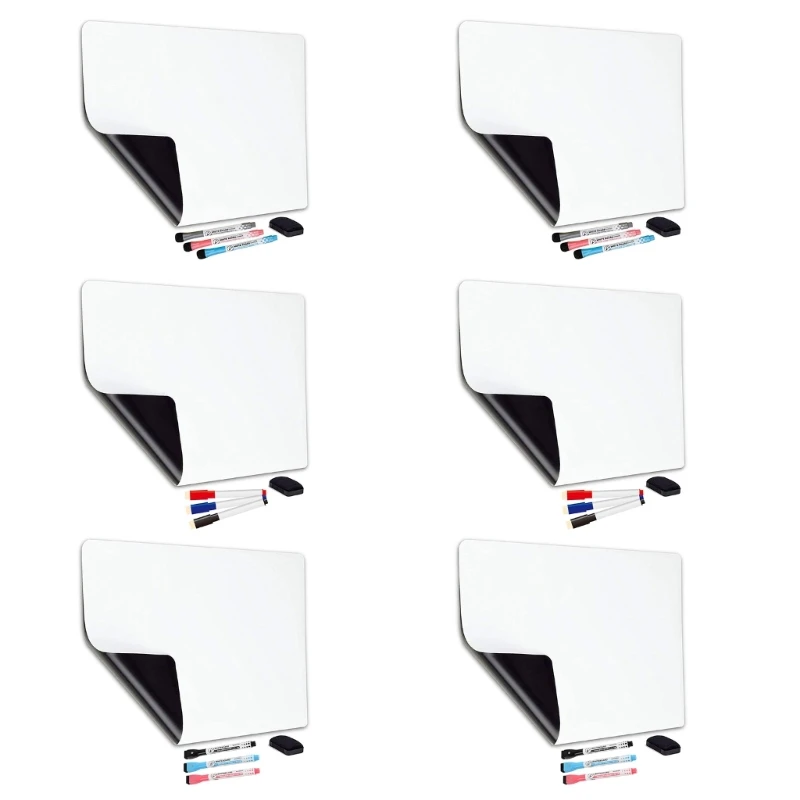 

Magnetic Fridge Whiteboard-Sheet with Drying Erase 3 Markers Magnetic Fridge Memo-Board for Kitchen Refrigerator Office G2AC