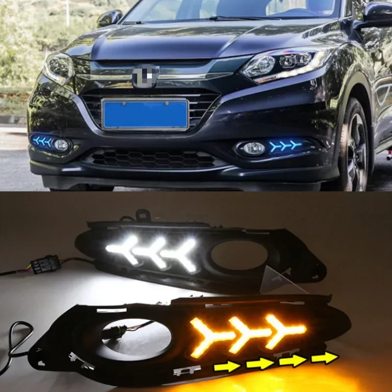 2 шт. для Honda HR-V HRV Vezel 2014 2015 2016 2017 2018 DRL противотуманные фары дневные ходовые огни с