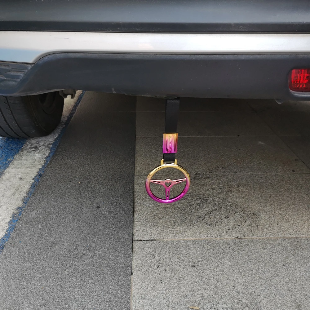 Яркий Автомобильный Буксировочный Ремень Tsurikawa кольцо в форме сердца JDM ручка для