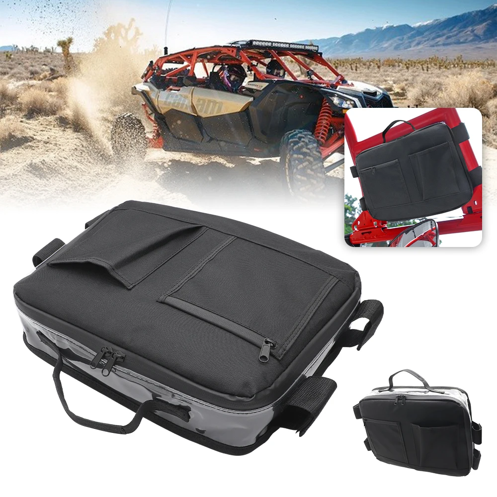 UTV Overhead Storage Bag Top Roof Bag Black For Can Am Maverick X3 900 X MR Turbo MAX X RS