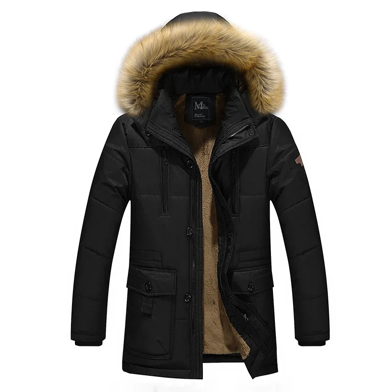 2022 Winter New Men's Hooded Mid-length Down Padded Jacket Casual Padded Jacket for Men