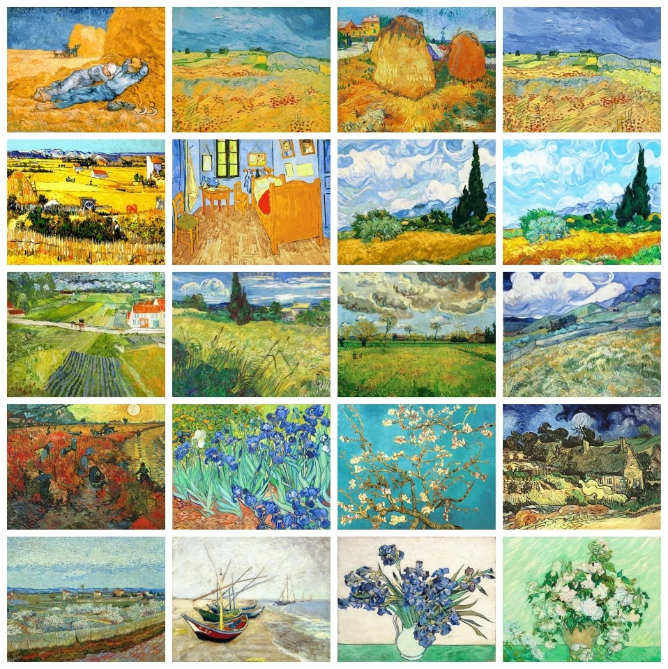 

80x100cm World Famous Landscape Oil Painting Paint By Numbers Kit On Canvas DIY Acrylic Painting Wall Art Picture Home Decor