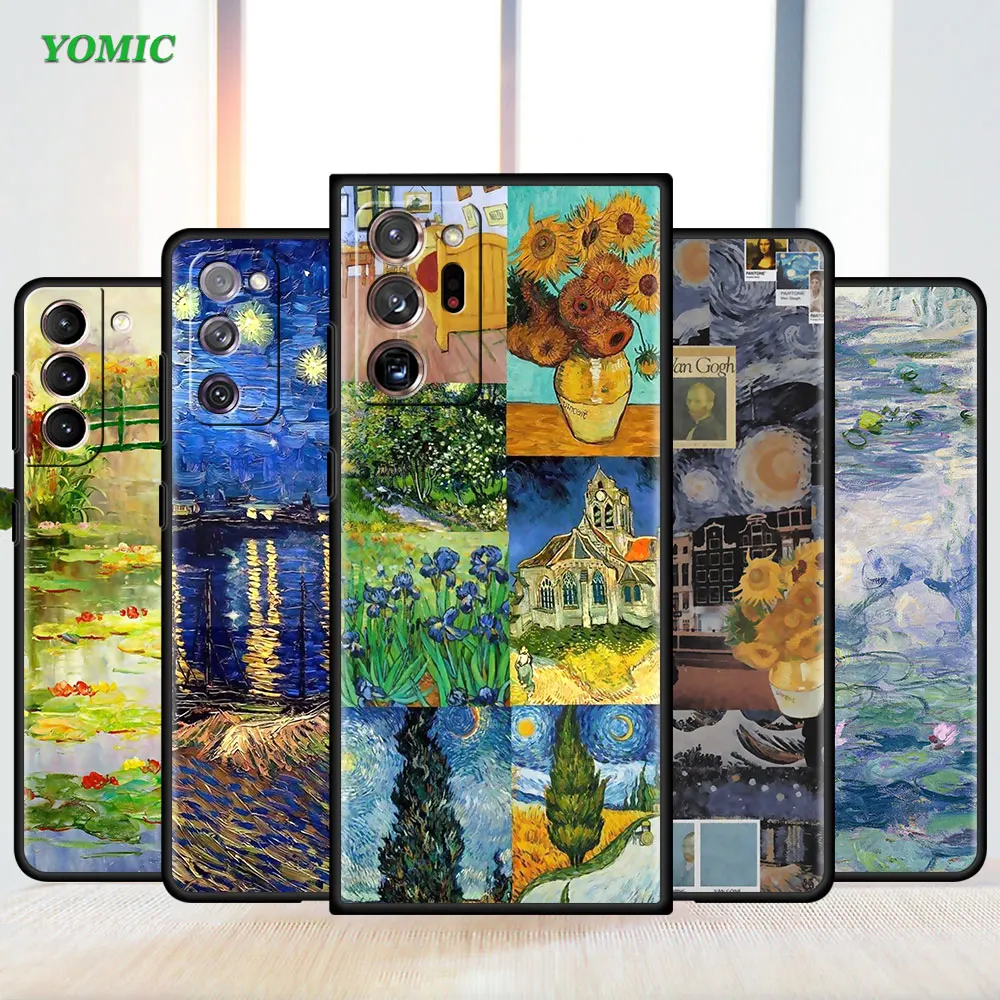 

Shockproof Case for Samsung Galaxy S20 Fe S21 S22 Ultra Note 20 10 Phone Coque S10 S9 Plus S8 Capa Paint Starry Night Van Gogh