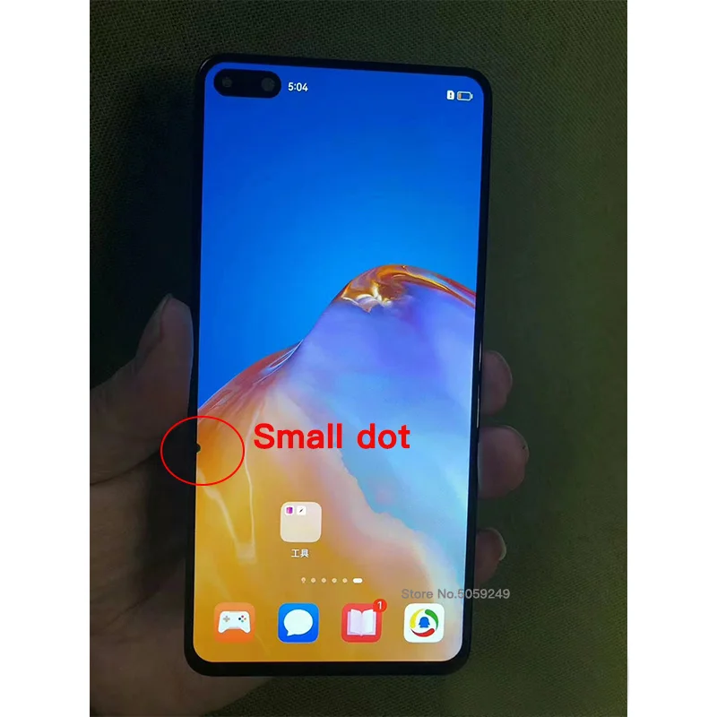 Оригинальный сенсорный ЖК-экран в сборе с маленькой точкой для Huawei P40 дигитайзер