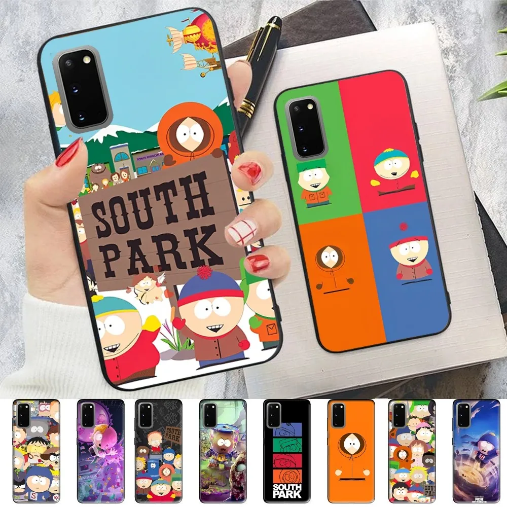

S-South Cartoon P-Parks Phone Case For Samsung S 9 10 20 21 22 23 30 23plus lite Ultra FE S10lite Fundas