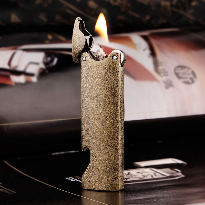 

Metal Kerosene Lighter Multi-function Open Bottle Personality Pulley Cotton Oil Lighter Men's Gift Outdoor Survival
