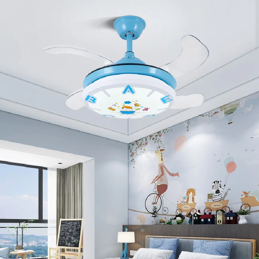 

Nordic kids bedroom decor led ceiling fan light lamp dining room ceiling fans with lights remote control lamps for living room