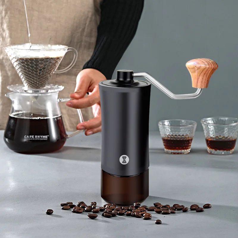 

Home Portable Coffee Bean Grinder Manual Coffee Maker Capacity 25g Hand Adjustable Steel Core Double-shaft Grinder Mill Machine