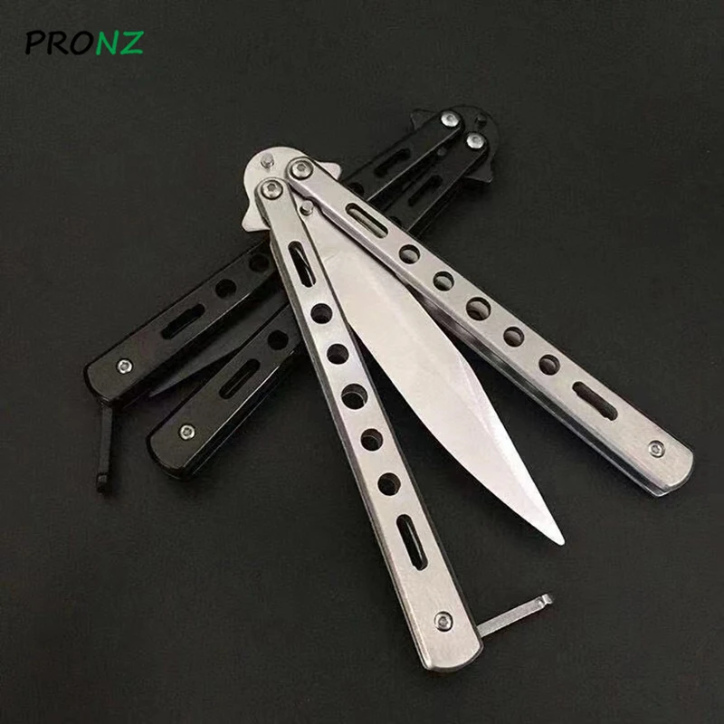 Нож-бабочка тренировочный резец-бабочка с четырьмя отверстиями полностью