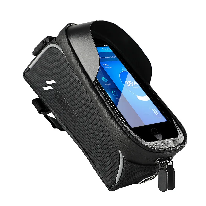

Bicycle Bag 1.7L Frame Front Top Tube Cycling Bag Waterproof Touch Screen Reflective MTB Road Bike Bag with Phone Case Holder