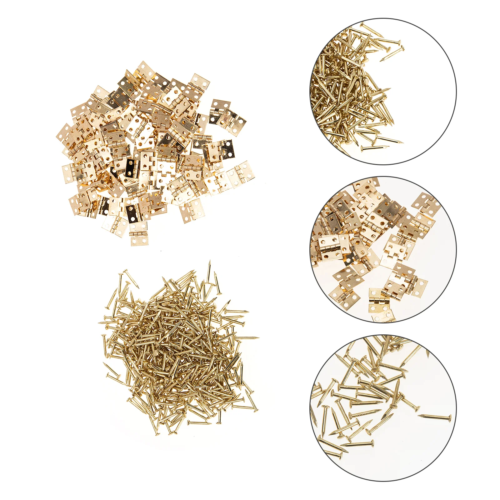 

100 Pcs 2 Points Mini Hinge Micro Jewelry Box Gift Wooden Small Boxes Miniture Decoration Cupboard