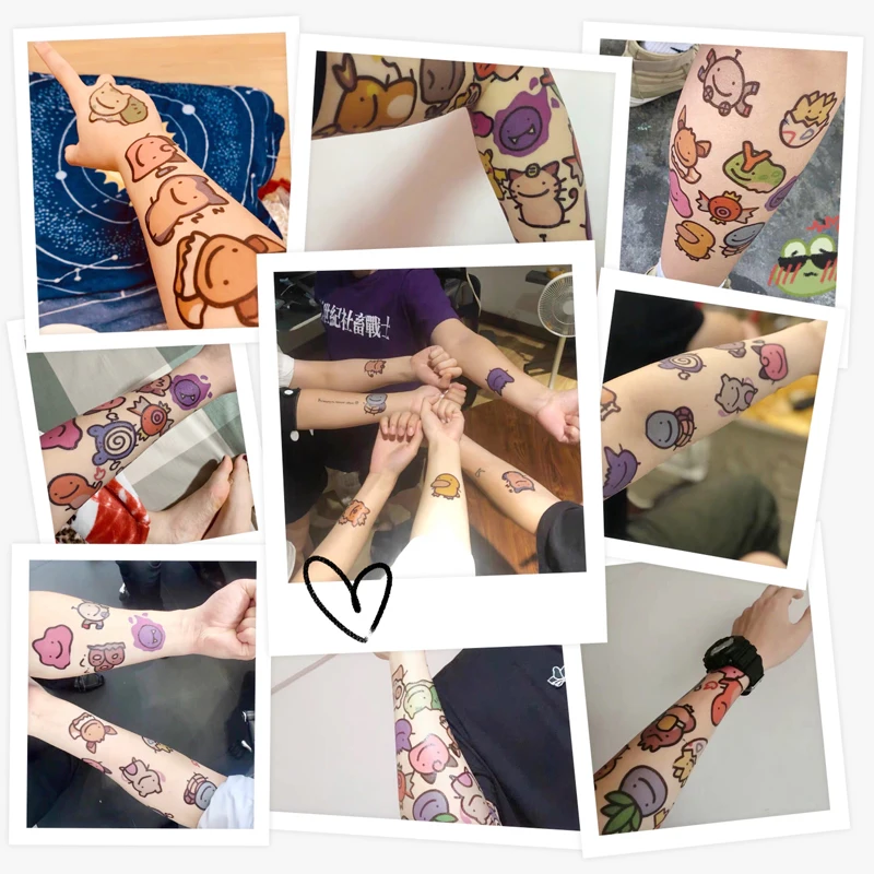 Оригинальные водостойкие наклейки-татуировки в виде покемона 30 шт.