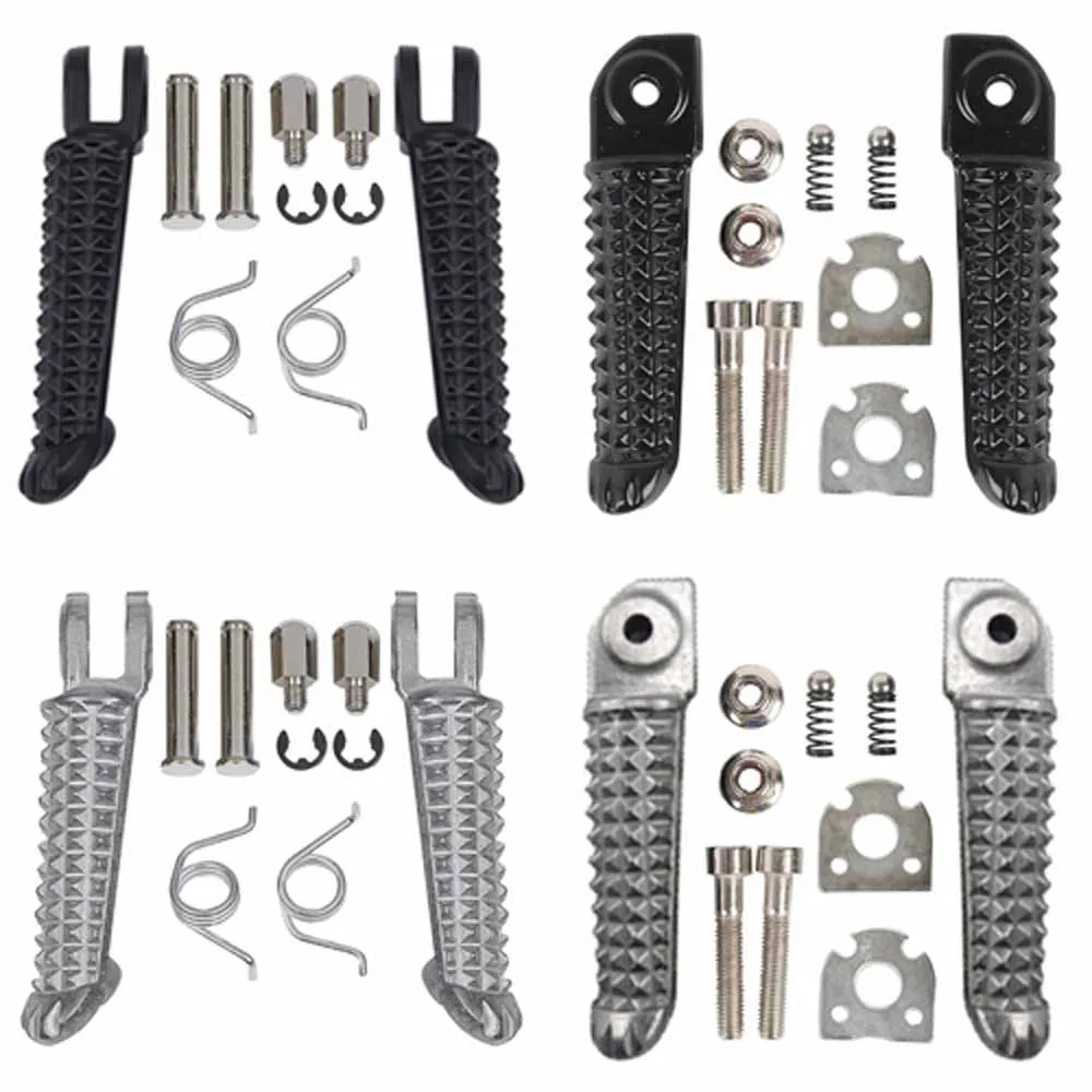 TDPRO Мотоцикл передние задние подножки для ног подножки опорные пластины для Yamaha FZR600 YZF600 YZF-R6 YZF-R1 MT09 черный / хромированный.