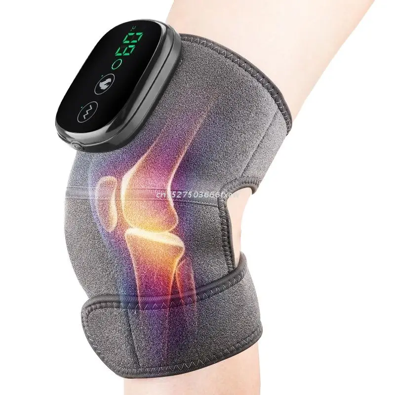 

Heated Knee Brace Wrap Knee Massager Heated Vibration Massage Knee Brace Wrap Physiotherapy Massager Heating for Knee