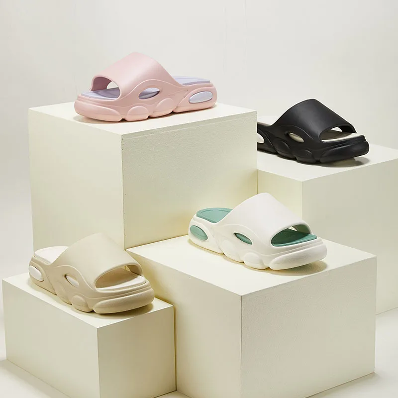 2023 New Thick Women Slippers EVA Soft Sandals Summer Bathroom Indoor Home Shoes Non-Slip Slides Beach Fashion Couple Slippers