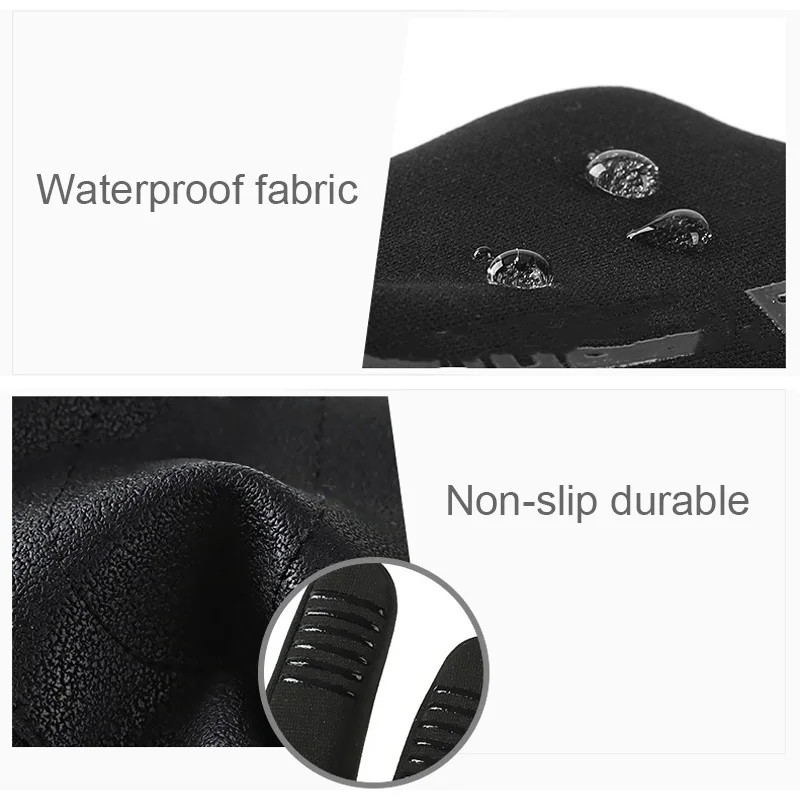 Зимние велосипедные перчатки теплые с закрытыми пальцами для сенсорного экрана