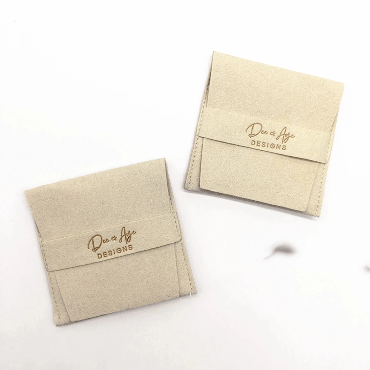 50pcs white beige personalized logo printing jewelry bags custom earrings packaging bags brooches ring gift bags wholesale