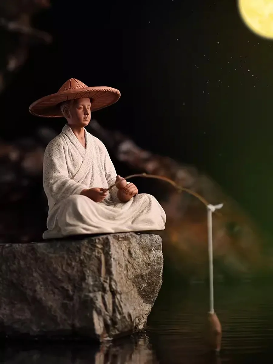 Аквариумный сад сидячий Рыбалка песчаник винтажное украшение аквариумная