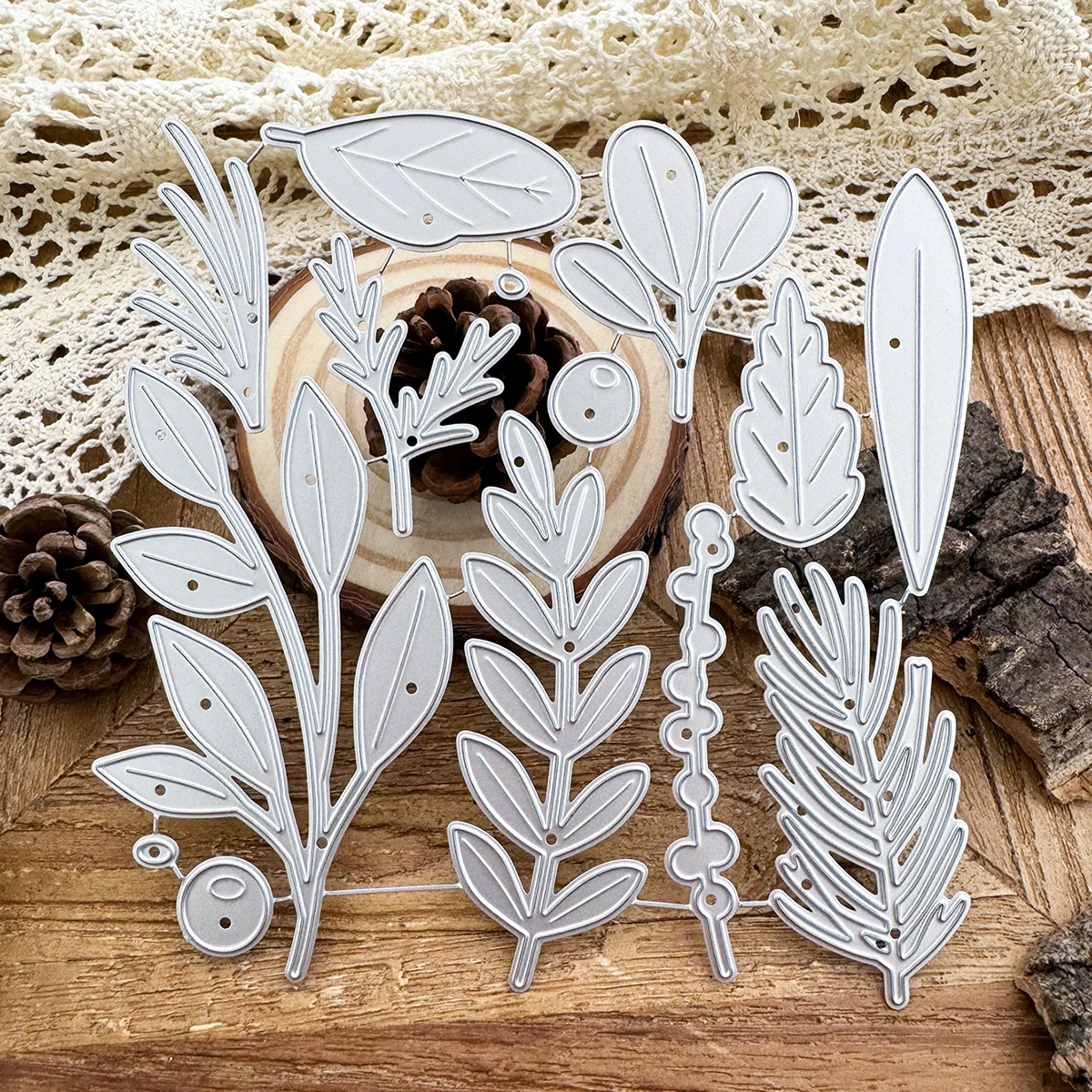 Красивые листья ветви металлические Вырубные штампы скрапбукинг декоративное