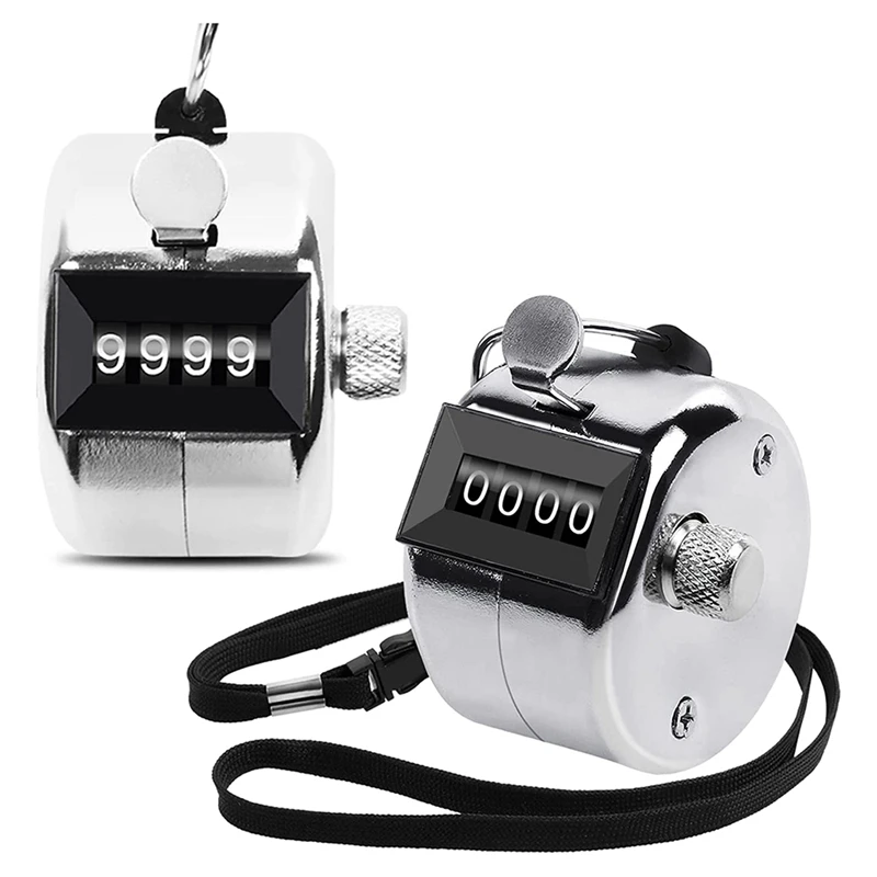 

2 упаковки, металлический счетчик с четырьмя цифрами и шнурком