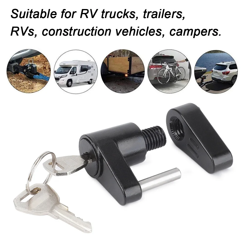 

Zinc Alloy Trailer Hitch Coupler Lock 1/4" Small Trailer Lockstitch For Locking Hauling Security Towing Tow Bar