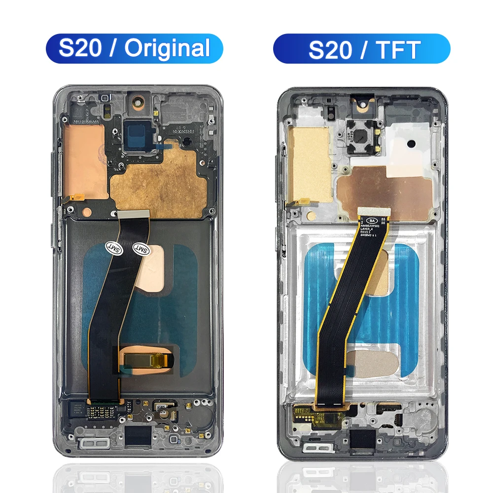 Najtaniej 100% Testowany TFT Do Samsung Galaxy S20 Wyświetlacz LCD Z Ramką, Ekran Dotykowy Digitizer Do Galaxy S20 SM-G980 G980F/DS Ekran