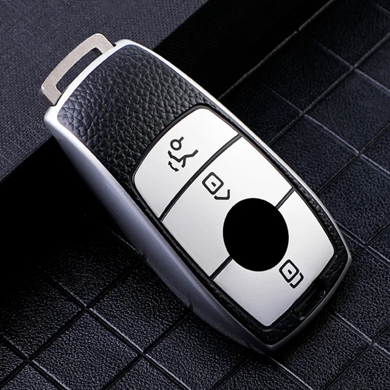 

Leather TPU Car Key Cover Case Protect Bag For Mercedes Benz A C E S G GLS CLE CLA GLC Class W177 W205 W213 W222 X167 G63 AMG