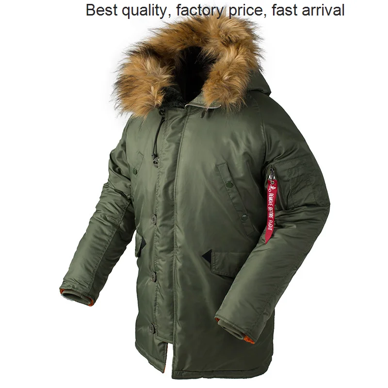 

High quality luxury brand 2023 Winter Puffer Long Coat Military Fur Hood Warm Tactical Bomber Army Korean Thick Parka Down Jacke