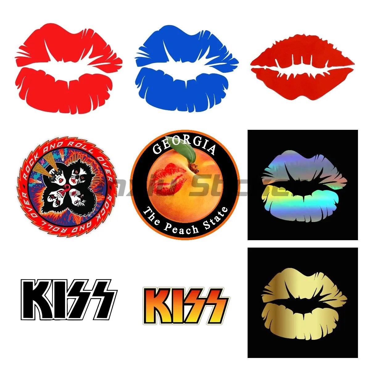

Kiss Marks Red Lips Vinyl Car Stickers Window Decoration Motorcycle Accessories Decals