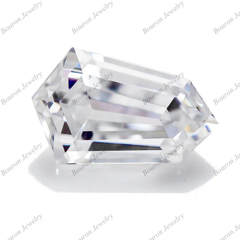 

Loose Gemstone GRA Moissanite White Shield Stone Pass Diamond Test Fancy Cut