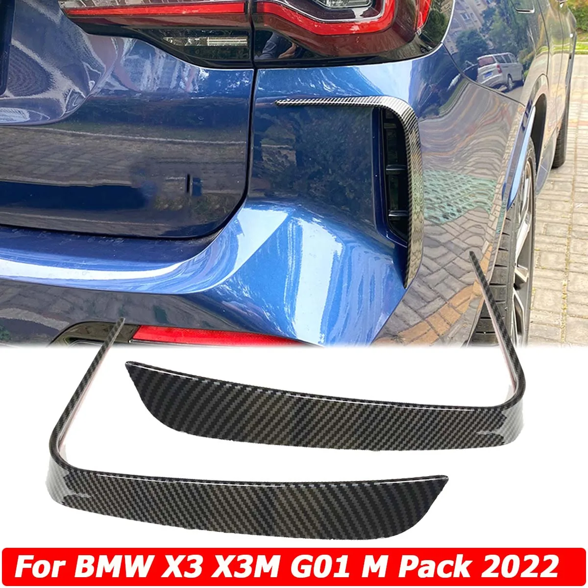 אחורי פגוש ספליטר עבור BMW X3 X3M G01 M חבילה 2022 צד ספוילר Trim אוויר Vent צריכת אתחול ערכת גוף canard אביזרי רכב