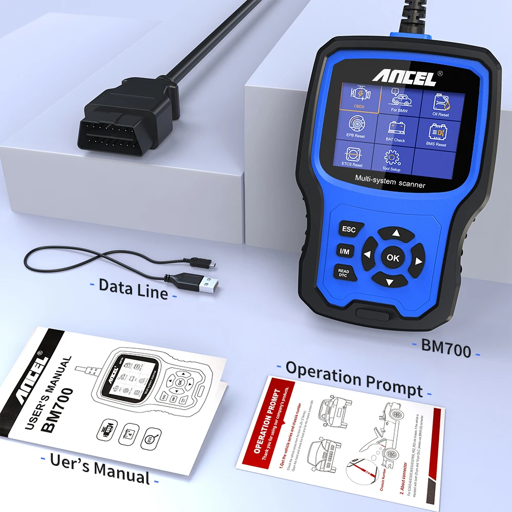 

ANCEL BM700 Pro: Диагностический Сканер OBD2 Для Автомобилей 2026 Года С Полным Функционалом