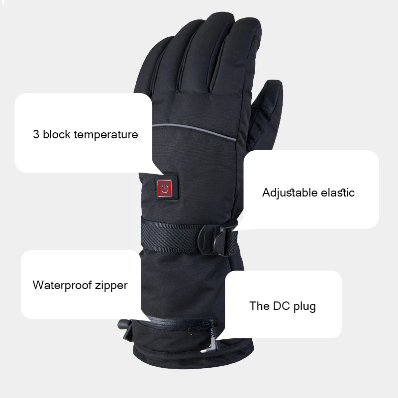 Перчатки для мотогонок с подогревом водонепроницаемые сенсорным экраном на