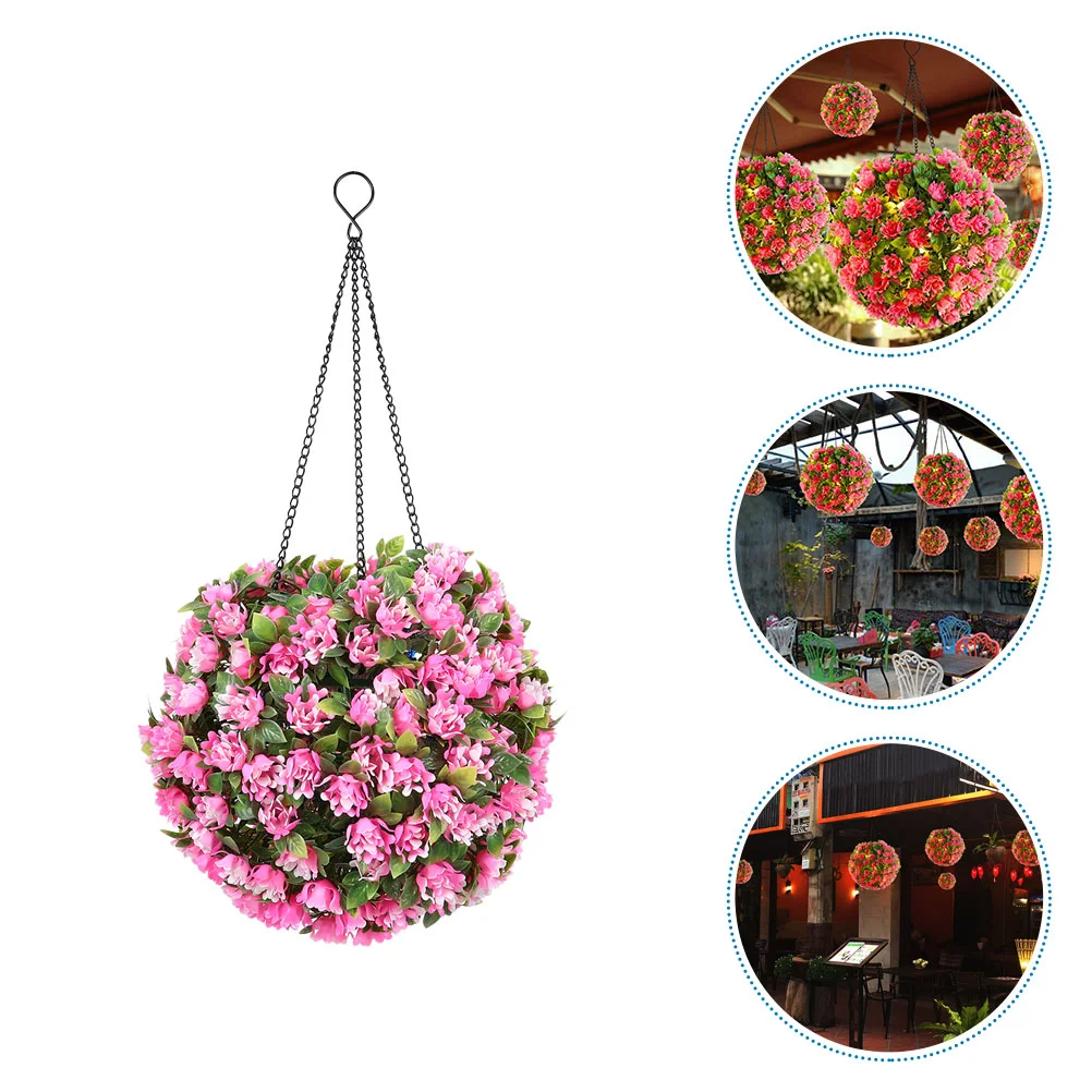 

Topiary Artificial Grass Fake Flowerballs Faux Lighthanging Solar Boxwood Garden Decor Backyard Led Ornament Roundcenterpieces