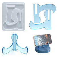 cell phone stand silicone resin mold mobile phone holder epoxy resin casting molds for diy craft phone bracket table