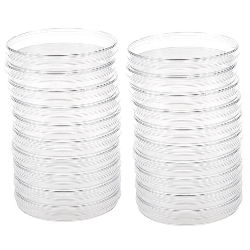 

20PCS Sterile Plastic Petri Dishes PLATES Bacterial Yeast 90X15mm