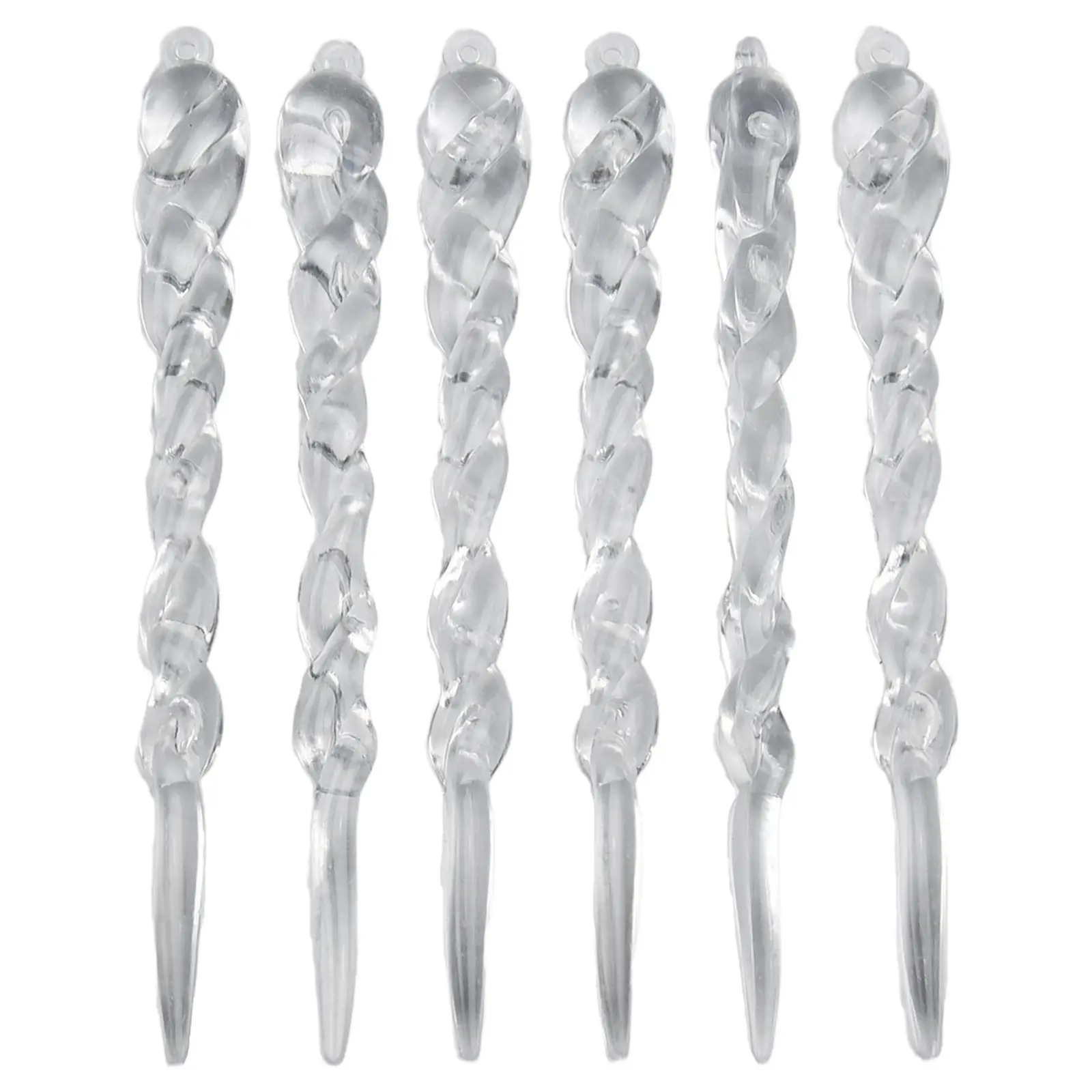 12 шт. 13x1 см прозрачная подвеска в виде сосульки Рождественское украшение