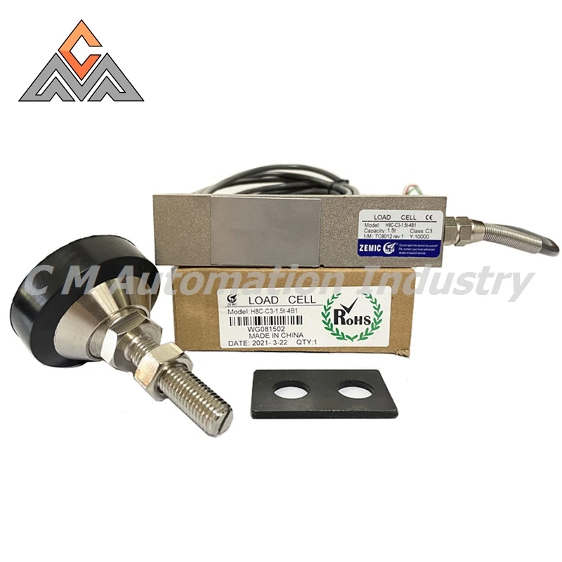 New And Original ZEMIC Weighing Alloy Steel Load Cell H8C-C3-1.5t-4B1 H8C-C3-1.0t-4B1 H8C-C3-2.0t-4B1 H8C-C3-2.5.t-6B1