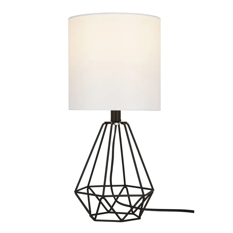 

Black Metal Table Lamp 17.25"H