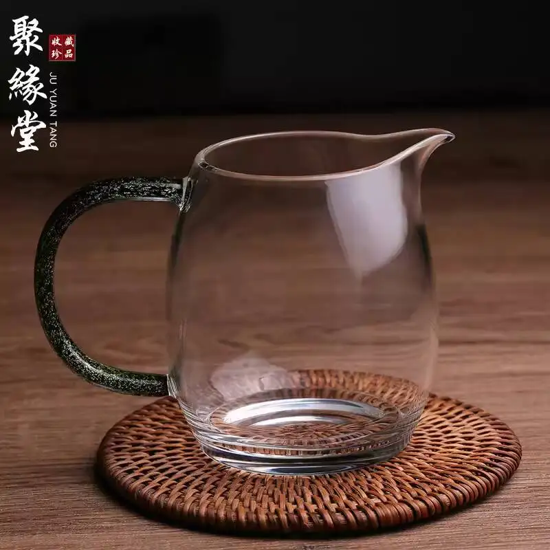Фото Тайваньский стеклянный чайник Heqi Gongdao, утолщенный, прозрачный, высококачественный, с разделителем, брендовый чайный набор №1